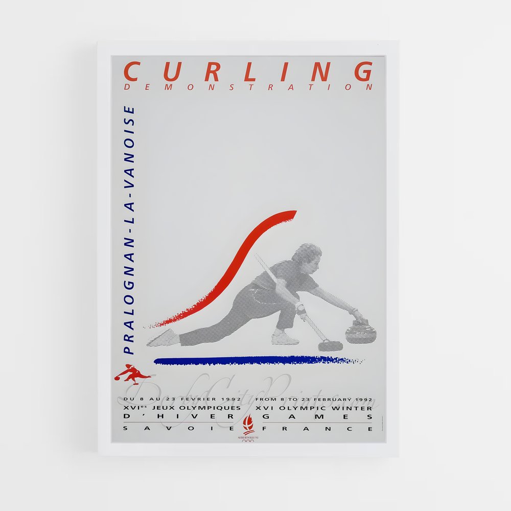 Poster Match à Albertville – affiche Jeux Olympiques (vue 3)